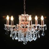 Arabella Shallow French Rose Gold 6 Arm Chandelier